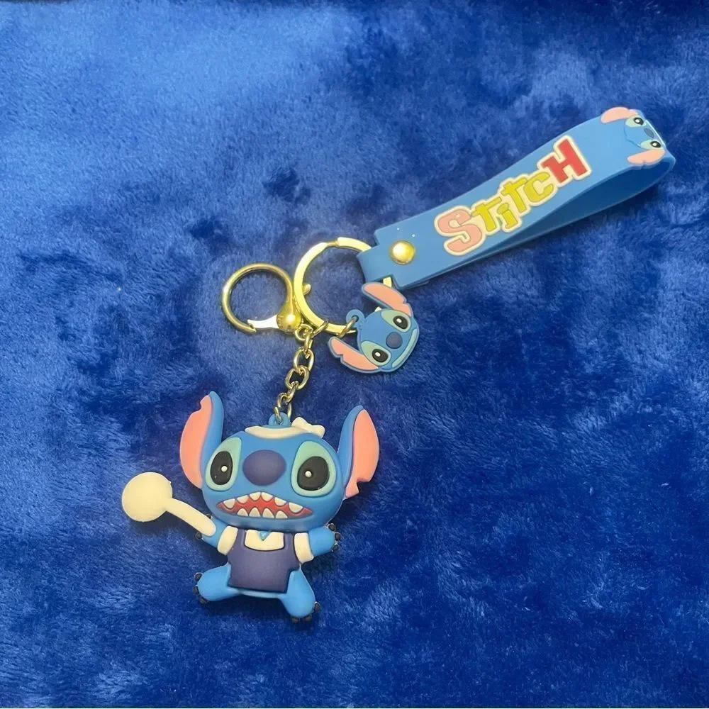 Stitch keychain clip accessory